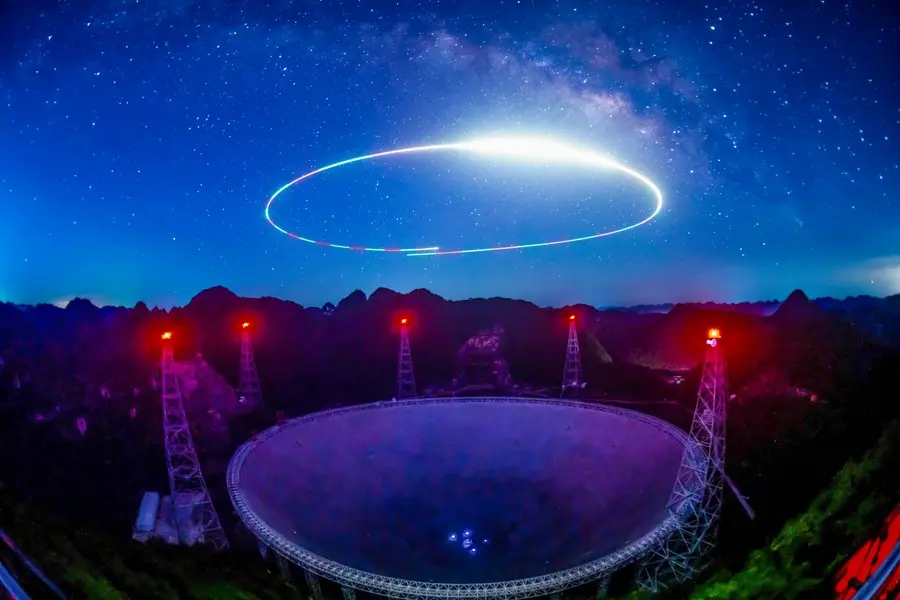 中国天眼 FAST 夜间全景